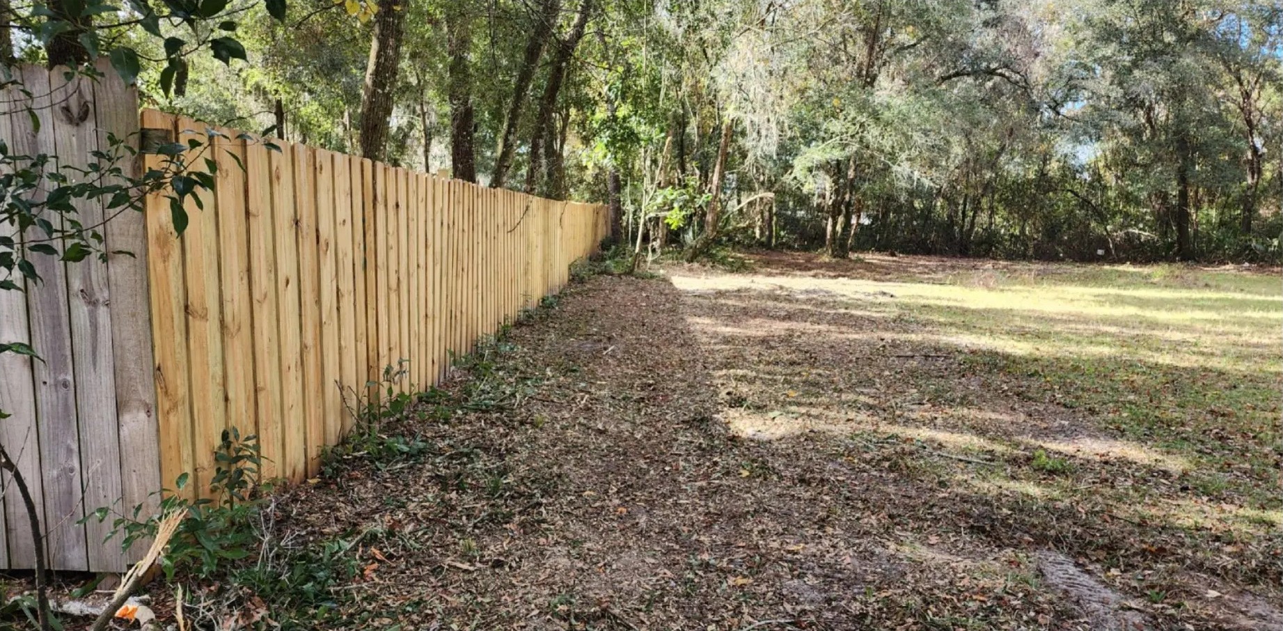 Land clearing after view - cleared property with vegetation removed