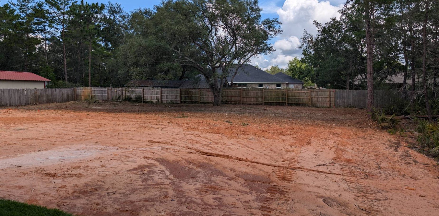 Land clearing after view - cleared property with vegetation removed
