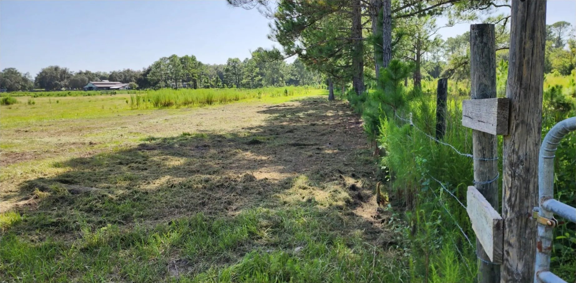 Land clearing after view - cleared property with vegetation removed